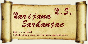 Marijana Sarkanjac vizit kartica